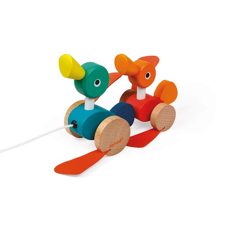 Janod - Zigolos Wooden Pull-Along Ducks - FSC Certified Pull-Along