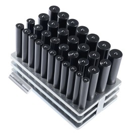 Accusize Industrial Tools 4-7/8" 33pc transfer Punch Set, 1/2" - 1" by 64ths, 0250-0033