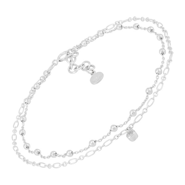 Silpada 'Stand a Chance' Sterling Silver White Cubic Zirconia Anklet,