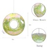 Voltogar Glass Mosaic Hanging Fly Through Bird Feeder for Garden,
