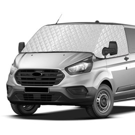 Windscreen Cover for Ford Transit Custom/Tourneo Custom 2012-2023 All-Weather Windshield Protection Against UV/Ice/Frost/Rain/Dust Windows/Falling Leaves Windscreen Cover