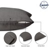 Encasa Homes Chenille Cushion Covers, Set of 2, Grey, 50