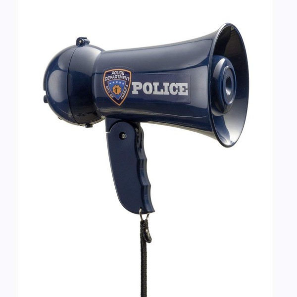 Dress Up America Pretend Play Police Officer's Megaphone with Siren Sound for Kids