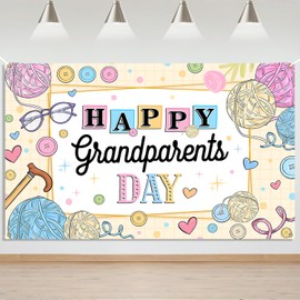 Mocsicka Happy Grandparents Day Backdrop Banner