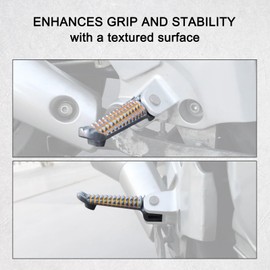 FOVPLUE Front Foot Peg Kit, Left and Right Driver/Rider Footrest Yamaha YZF R1 1998-2024, R1S R1M 2015-2024, YZF R6 1999-2020, YZF R6S 2003-2009, Silver