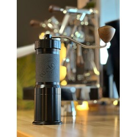 Turin H40 V2 Hand Coffee Grinder – 40mm Stainless Steel Burr, Adjustable for Espresso, Pour Over, French Press, Aluminum Body with Walnut Handle, Magnetic Dosing Cup, 30g Capacity
