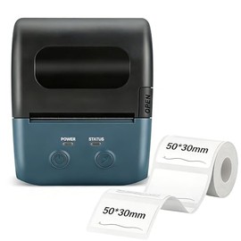 Máquina etiquetadora, impresora térmica Bluetooth portátil L7, máquina de etiquetas adhesivas térmicas con cinta de papel (1.97 x 1.18 pulgadas) con m