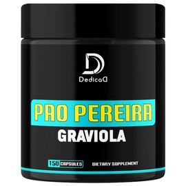 DEDICAD Pao Pereira Bark Extract and Graviola Soursop - 150 Capsules Supply - Advanced Formula for Immune System, Comfortable Mind, Body Management & Strength