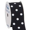 Ribbli Grosgrain Polka Dot Craft Ribbon,1-1/2 Inch,10-Yard Spool,Black with White