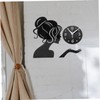 ABOOFAN Acrylic Girl Shape Wall Clock Modern Frameless Sticker Design