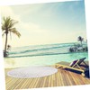 Alipis Beautiful Round Mandala Beach Towel White Microfiber Multi-Purpose for