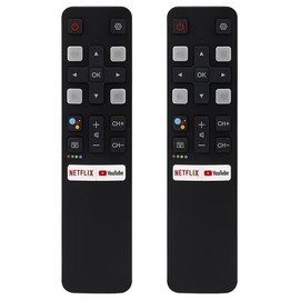 RIVIERA Replacement Voice Remote for TCL Google TV with Google Assistant Voice Command Compatible with Most TCL Android Smart TV RC802V FNR1 Pack of 2