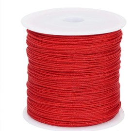 KingtenStar Cuerda Trenzada de Cuerda de Nylon Cuerda de Nudo China Cola de Ratón Macramé Trenzado DIY 100M x 0.8mm (Rojo)