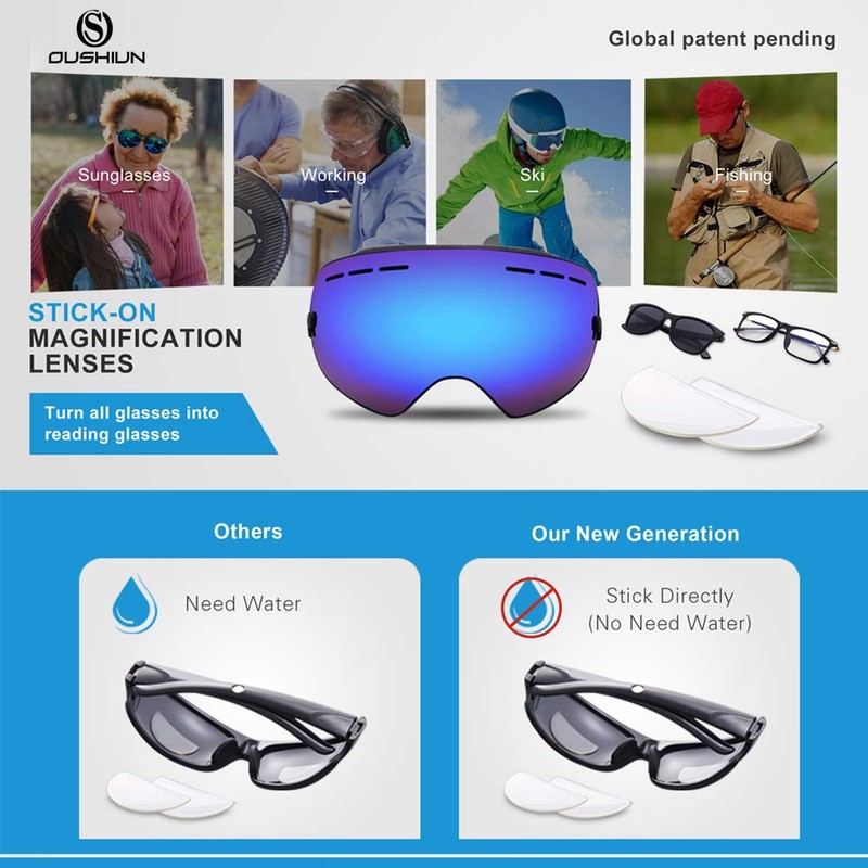 OuShiun Stick-on Bifocal Lenses Readers Stick Magnifying Adhesive Reading Lenses
