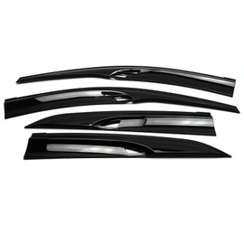 OMAC Window Visor Vent Rain Guard Deflector for Toyota Camry 2007-2011 Smoke 4 Pcs