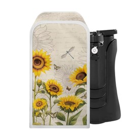 TODIYADDU Sunflower Can Opener Cover with Versatile Storage Dragonfly Electric Can Opener Dust Cover for Women Dustproof Kitchen Applicance Covers Fits Most Auto Electric Can Openers Nice Gifts