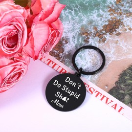 Just Because Gifts for Him, Don't Do Stupid ShitKeychain, Off to College Gifts for Son, College Dorm Essentials for Guys, Funny Gift for Son from Mom, 16 Year Boy Birthday Gift Stocking Stuffers