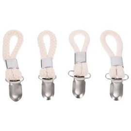 PRETYZOOM Pack of 4 Towel Holders Made of Cotton Rope High Performance Suction Cups Towel Hooks Tea Towel Hooks for Kitchen Towel Holder Clip Towels with Hanging Eyelets Kitchen Towel White Iron