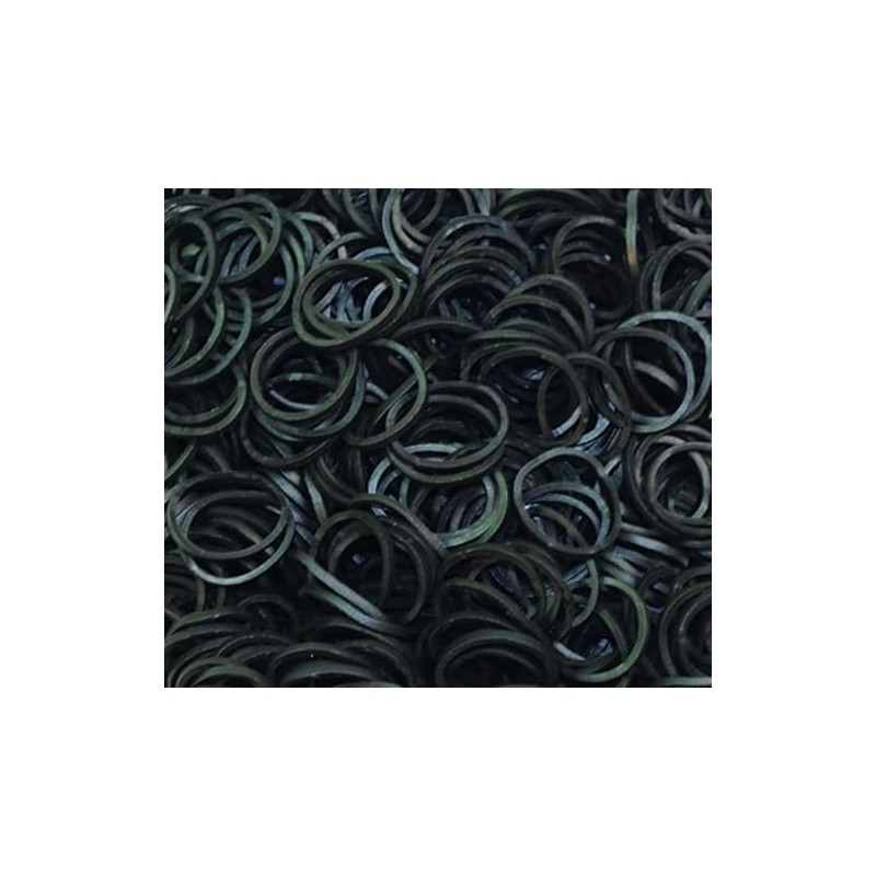 Rainbow Loom® Bandas de goma negras con 24 clips en