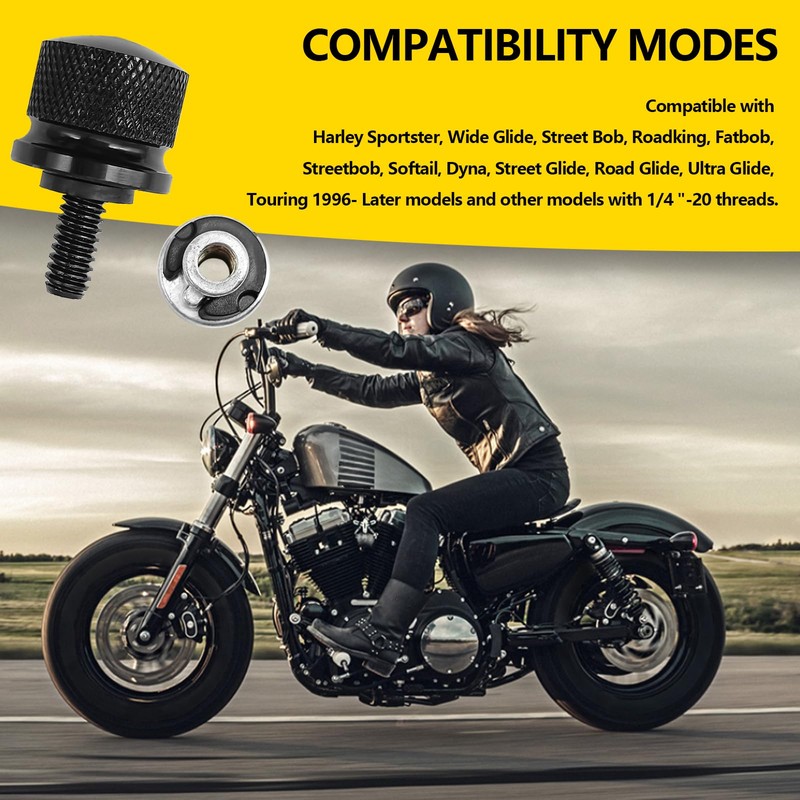 Motorcycle Seat Bolt Kit Chrome Stainless Steel Bolt Nut Kit