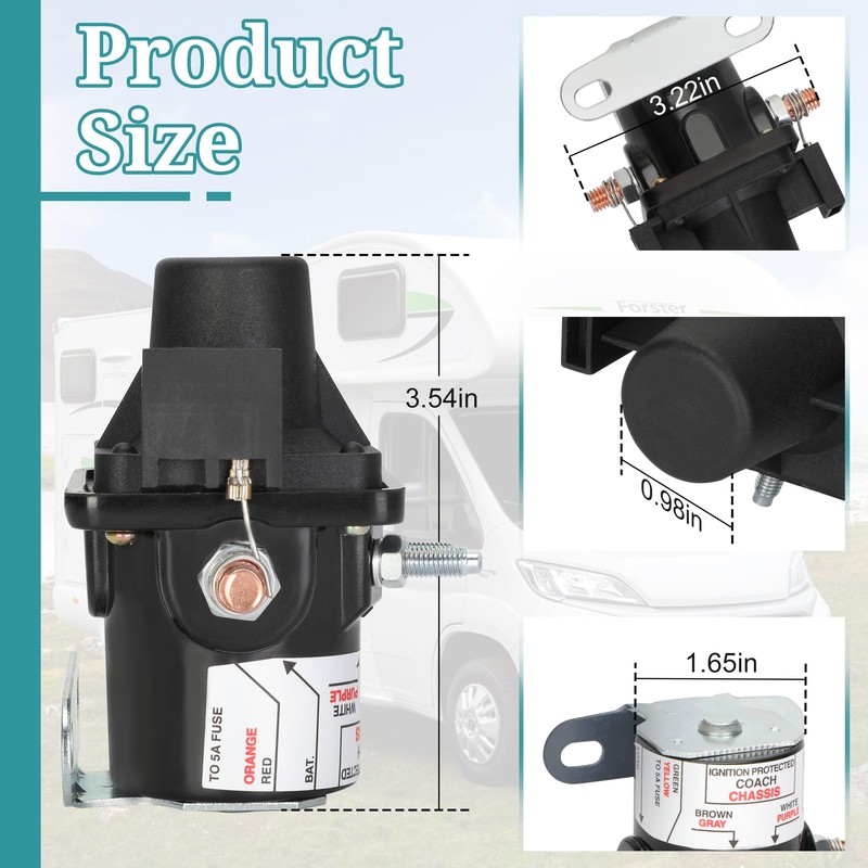 0100055000 Battery Disconnect Relay Fit for intellitec 01-00055-000 RV Automobile