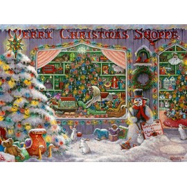 Ravensburger 12000215 - The Christmas Shop - 500 pieces jigsaw puzzle – Puzzle for adults and kids age 12 years up, Christmas jigsaw