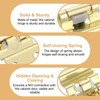 sourcing map 10 Pack Self Closing Cabinet Hinges, 3/8" Overlay