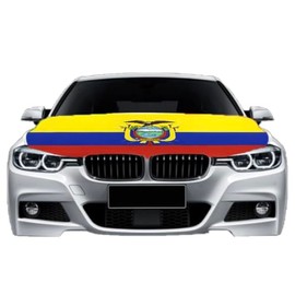 Car Hood Cover Country Flag Hood Cover Durable Weatherproof Universal Fit Car Cover for All Seasons Protection Custom Fit for Cars Trucks SUVs (Ecuador)