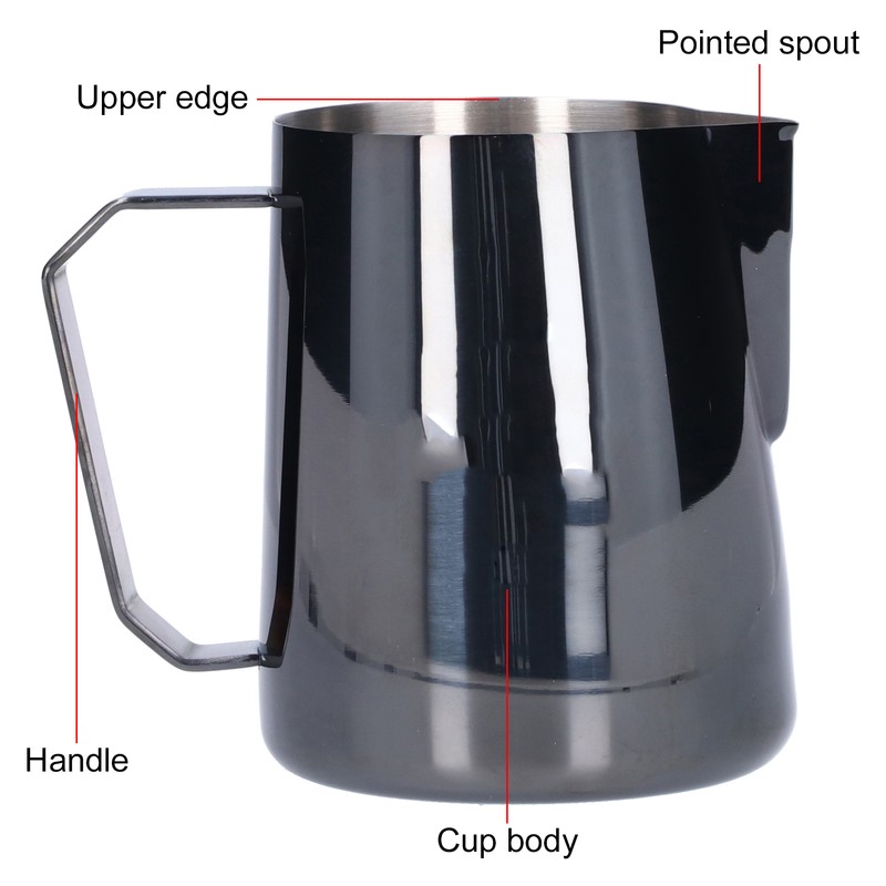 600ml Stainless Steel Coffee Pitcher Coffee Milk Frothing Cup Steaming