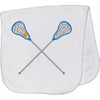 inktastic Lacrosse Sticks Future Player Outfit Baby Burp Cloth White