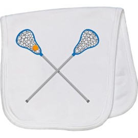 inktastic Lacrosse Sticks Future Player Outfit Baby Burp Cloth White 3cbc9