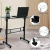 USEFULTEK Mobile Standing Desk, Small Height Adjustable Computer Workstation with