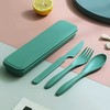 3in1 Portable Travel Cutlery Set with Case - Reusable Utensil