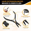 HARFINGTON Hair Extension Beading Tool Kit Stainless Steel Hair Extensions