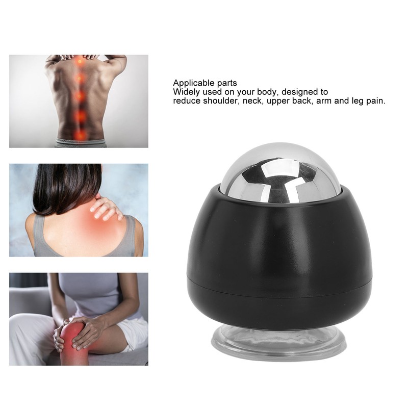 Massage Ball with Suction Cup Hands Free Stainless Steel Mountable
