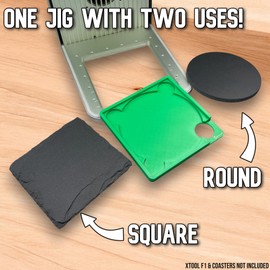 Samcraft 4-Inch Coaster Jig for xTool F1 Laser Engraver - Round or Square