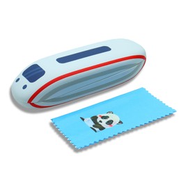 bingdwendwen Glasses Cases for Kids, Sunglasses Glasses Case Hard Shell Cute Glasses Cases for Girls Boys Lightweight and Portable, White