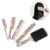 5pcs Paddle Hair Brush Set Easy Detangling Brush Tail Comb