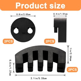 AOEVUIR 4 Silencers for Violin - 2 Claw Style & 2 Round Tourte Dampeners, Ultra Practice Silencer for Musical Instruments Black Red