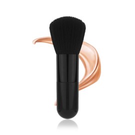 Tanning Brush for Self Tan, Large Vegan Kabuki Brush Soft Self Tanner Face Applicator Professional Body Makeup Tool for Flawless Tan Application (Black)