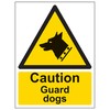 V Safety Caution Guard Dogs - Portrait 150 x 200mm