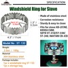 CAMPINGMOON Gas Stove Windshield Ring Stainless Steel for ST-340 Single