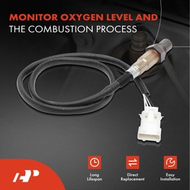 A-Premium - Sensor de oxígeno O2 compatible con Saab 9-3, 9-5 y Saturn LS2, LW2 y Volvo C30, C70, S40, S60, S70, S80, V50, V70, XC70, XC90, 1999-2013, 2.3L 2.5L 3 LLLLLLLL# 30637016, 30637520