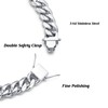 VIVDEC Miami Cuban Link Bracelet for Men 12MM Stainless Steel