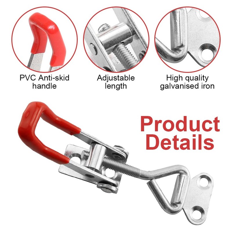 GH-4001 Stainless Steel Tension Lock with Locking Lever Clasp, Side