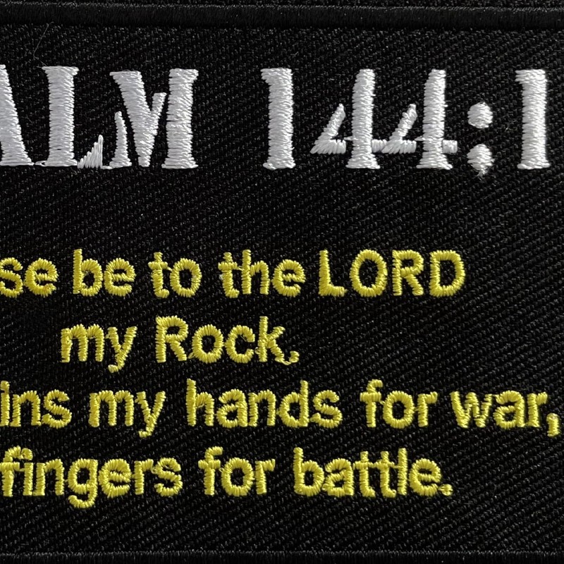 Military Tactical Backpack Patches, Psalm 144:1 BNW Combat Badge, Morale