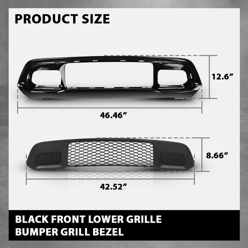 G-PLUS Front Lower Grille & Bumper Grill Bezel Compatible with