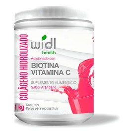 Colgeno Hidrolizado Widl Health 1kg Sabor Arndano con Biotina y Vitamina C                                                                            
