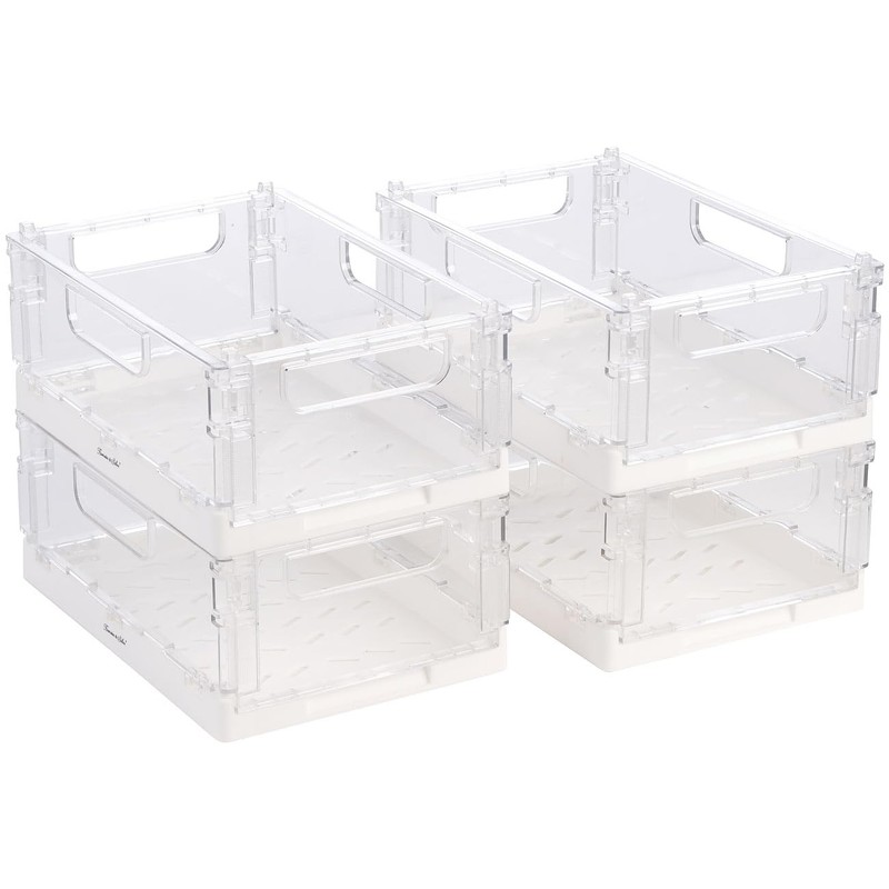 Rosenstein & Söhne Stacking Box: Set of 4 Foldable Fridge