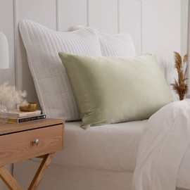 Royal Comfort Pillowcase 100% Pure Silk One Pack Soft Luxury Breathable for Hair and Skin Hidden Zipper (51x76cm, Sage)